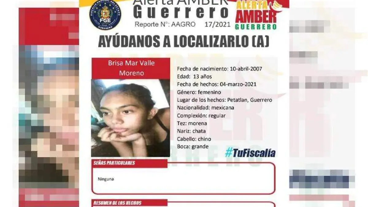 desaparecida alerta amber